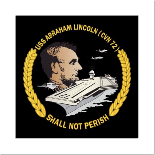 USS Abraham Lincoln (CVN-72) wo backgrd Posters and Art